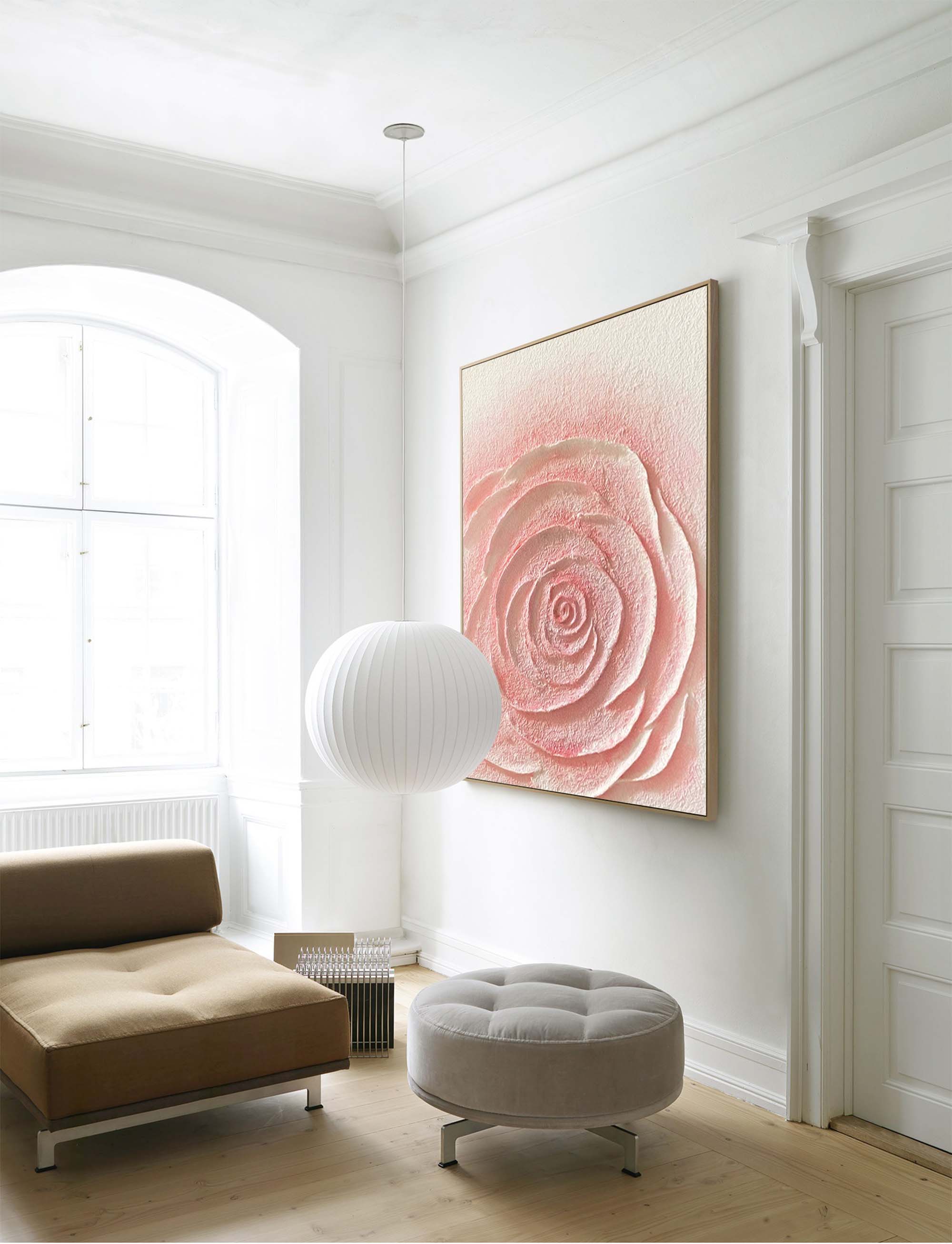 Textured Rose Floral Canvas Art