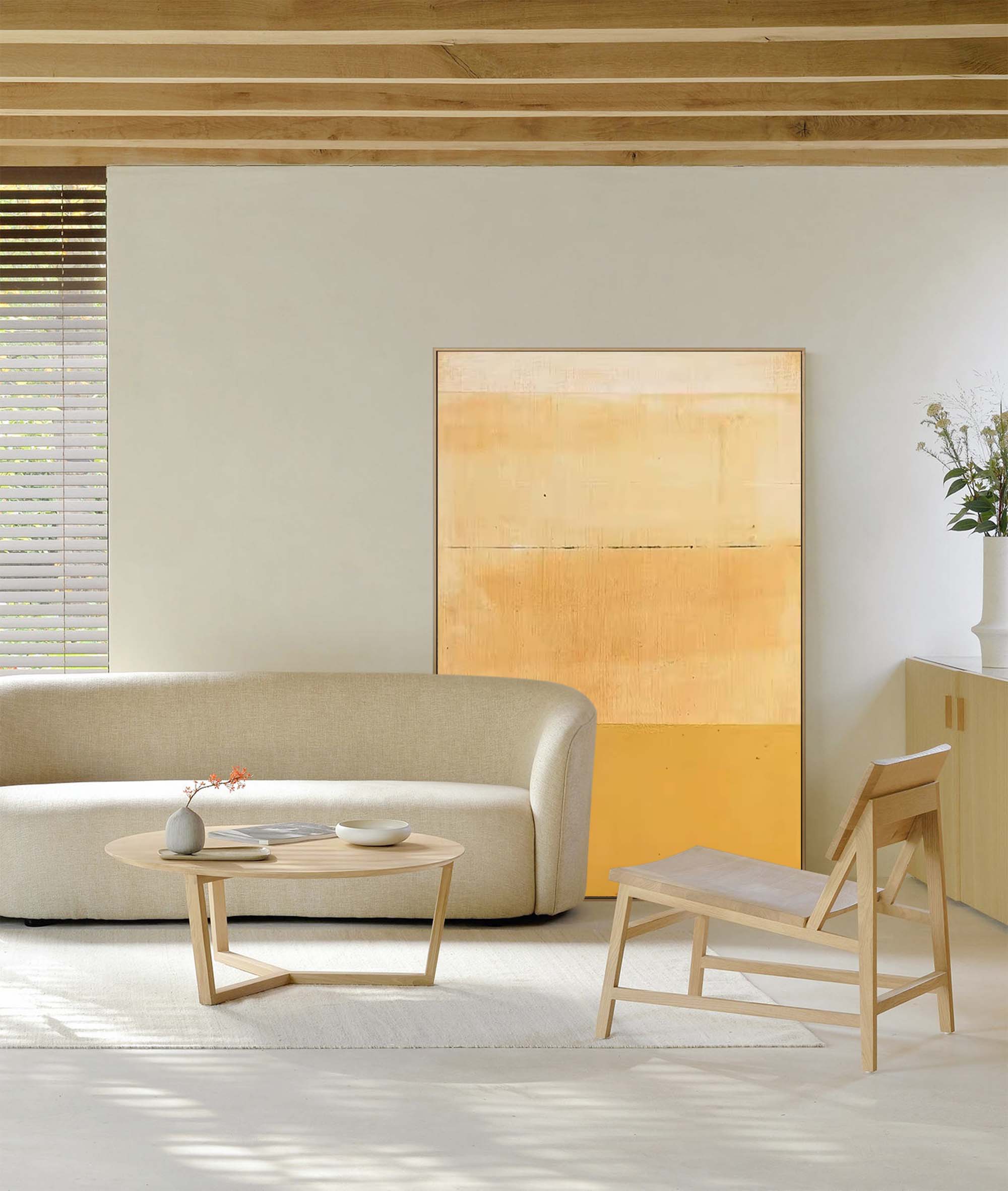 Golden Minimalist Abstract Art