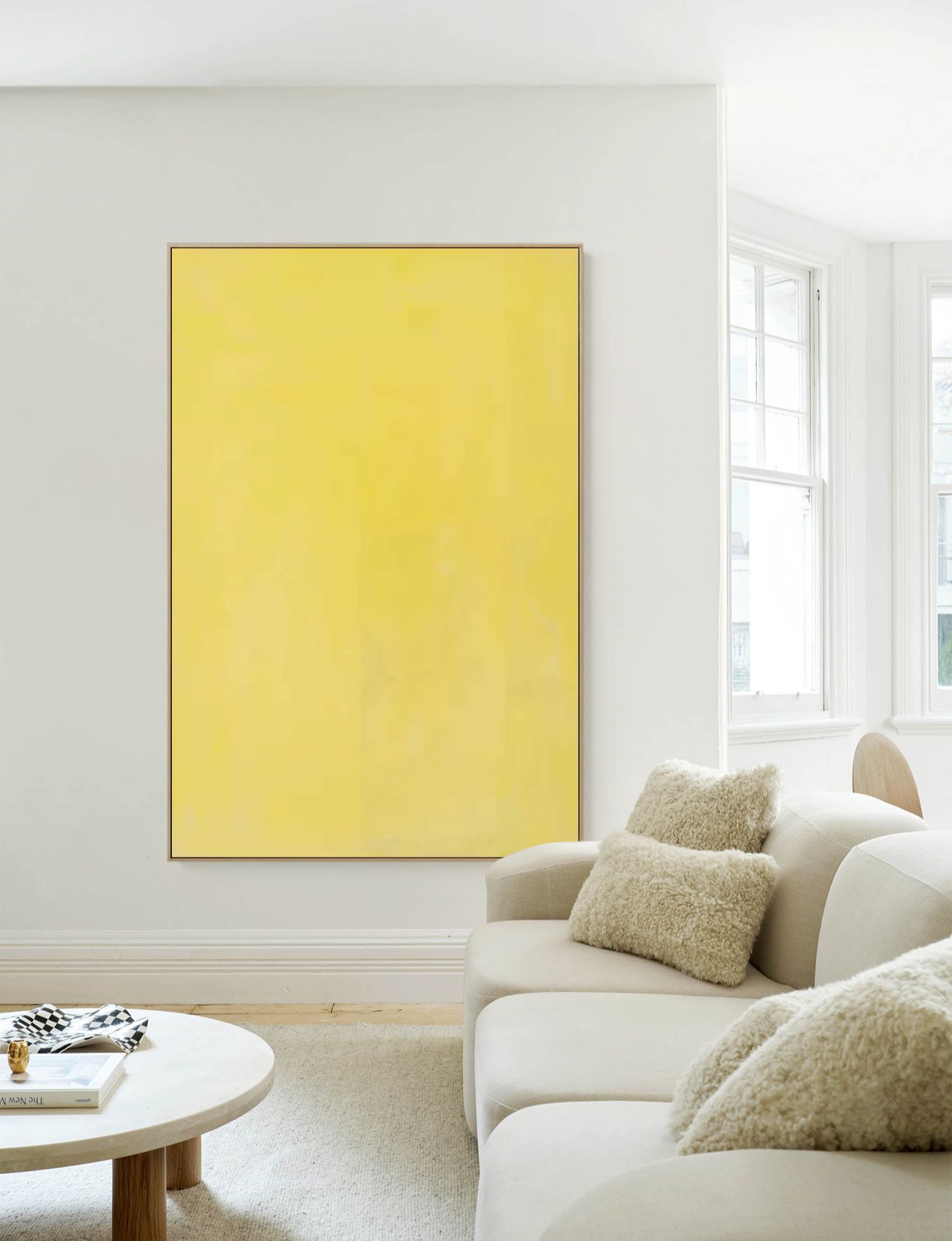 Minimalist Yellow Canvas Art