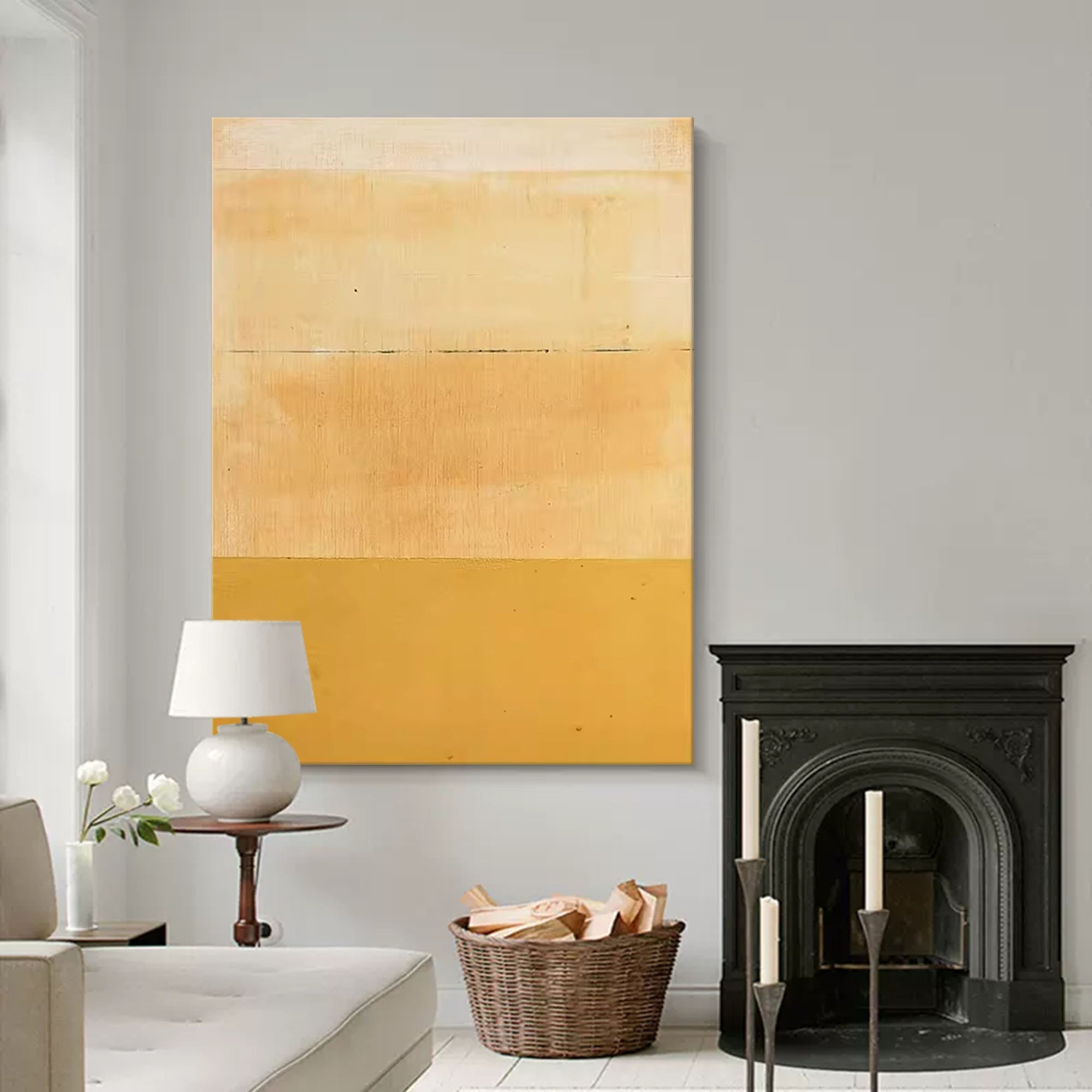 Golden Minimalist Abstract Art