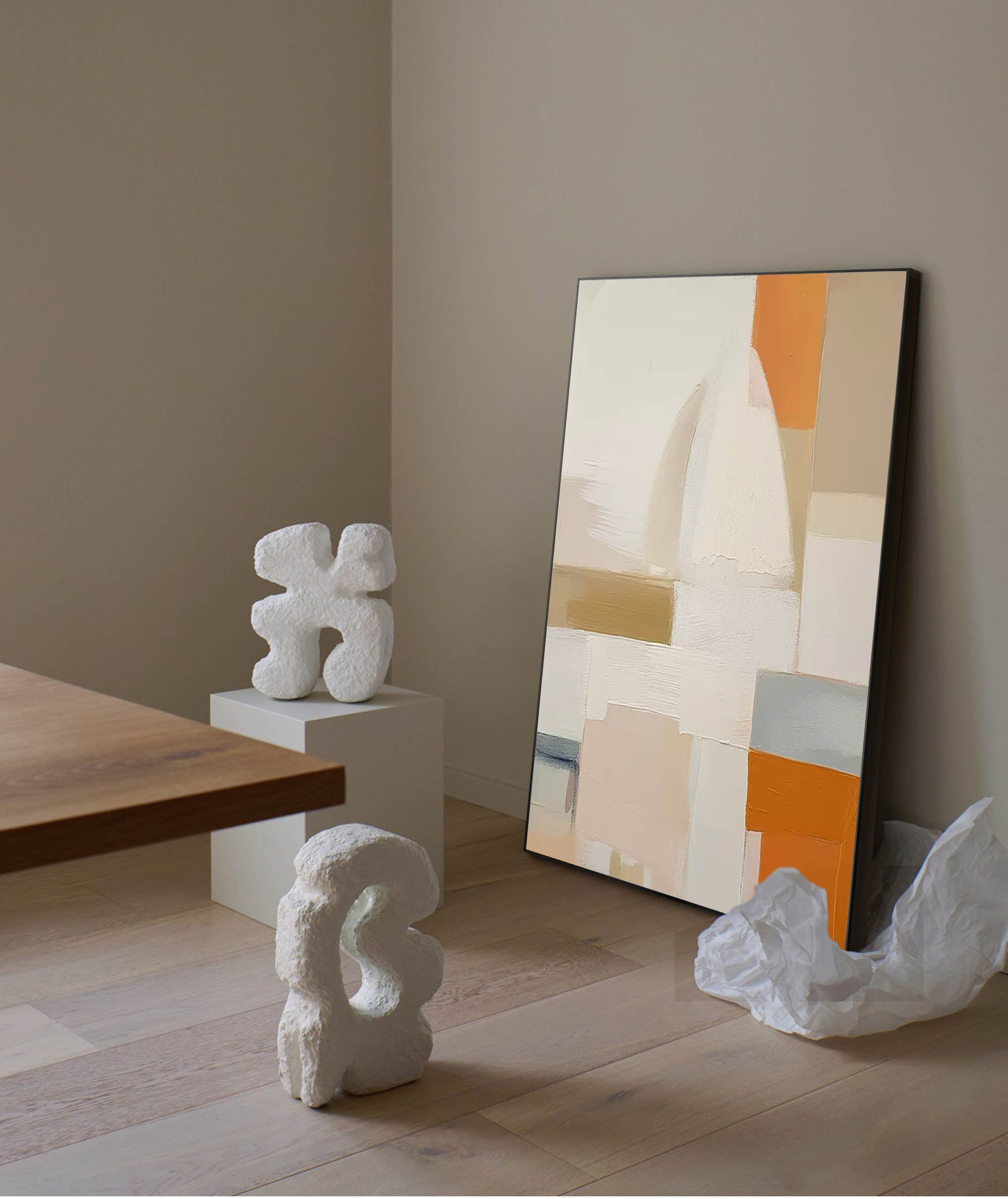 Warm Minimalist Geometric Abstract