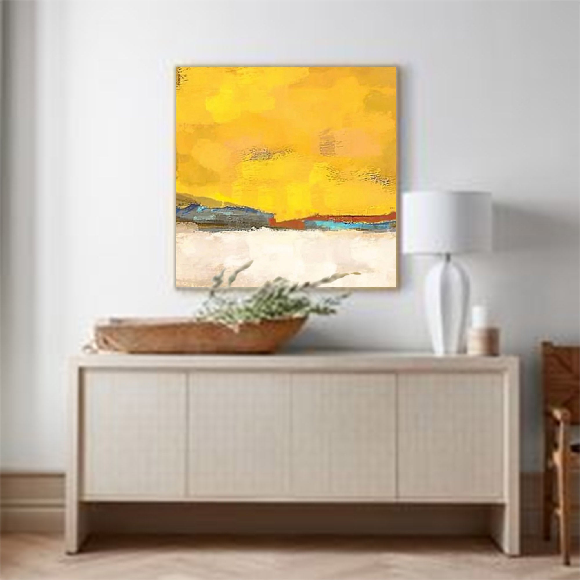 Golden Horizon: Abstract Sunset Serenity