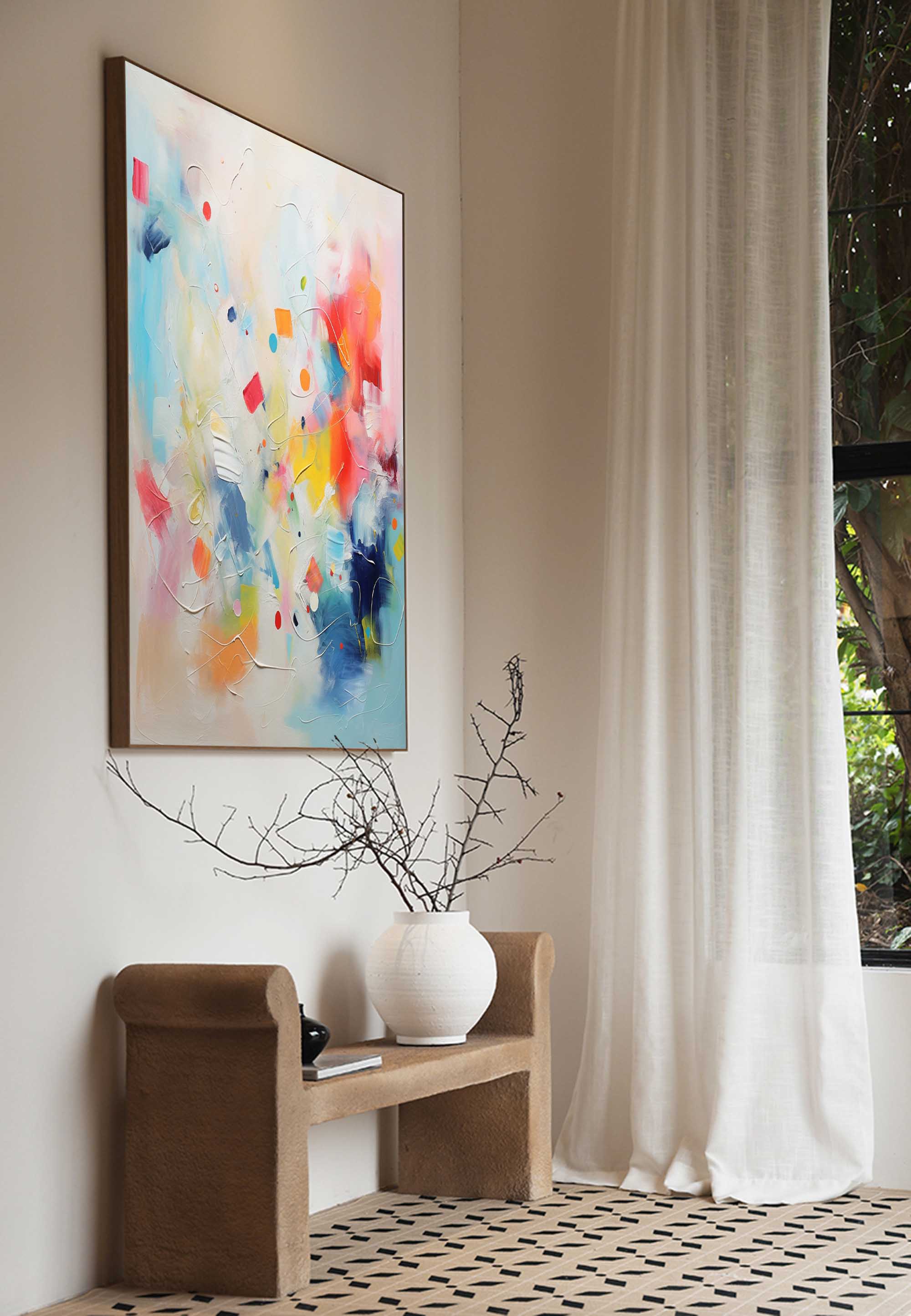 Vibrant Abstract Energy Flow Art