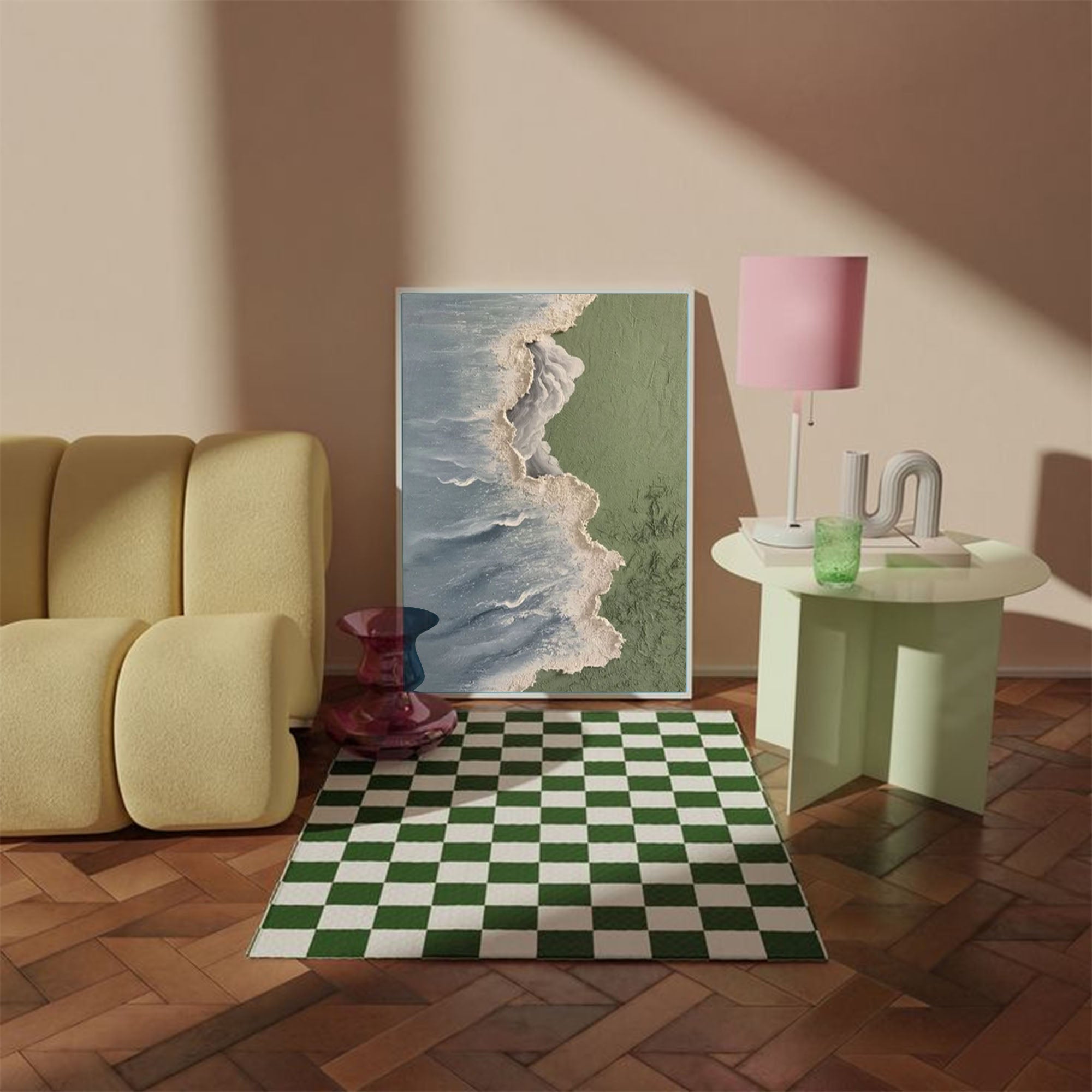 Textured Coastal Shoreline Art