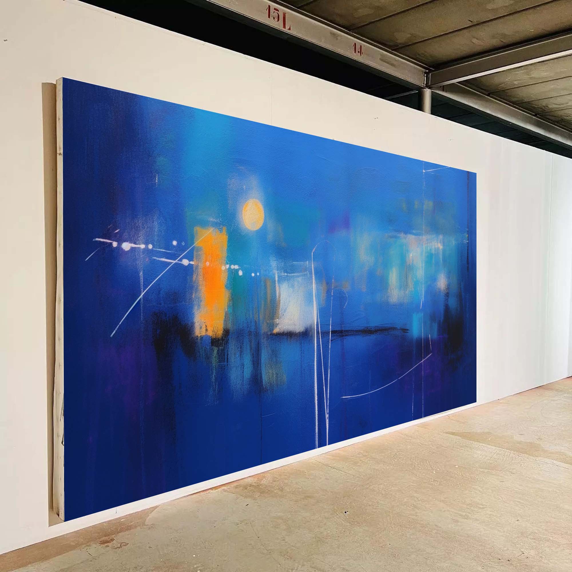 Luminous Blue Abstract Horizon