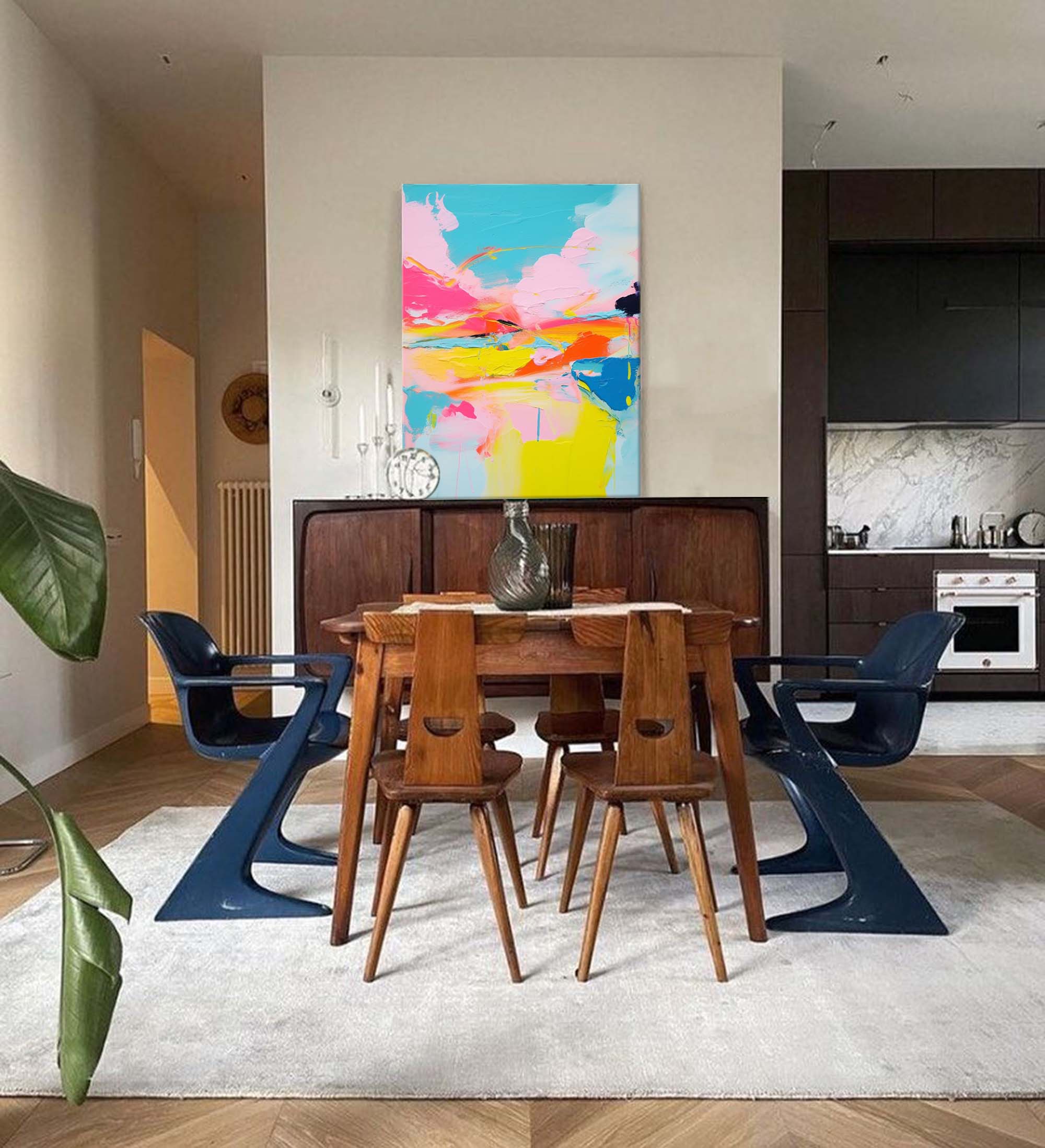 Sunset Radiance Abstract Canvas