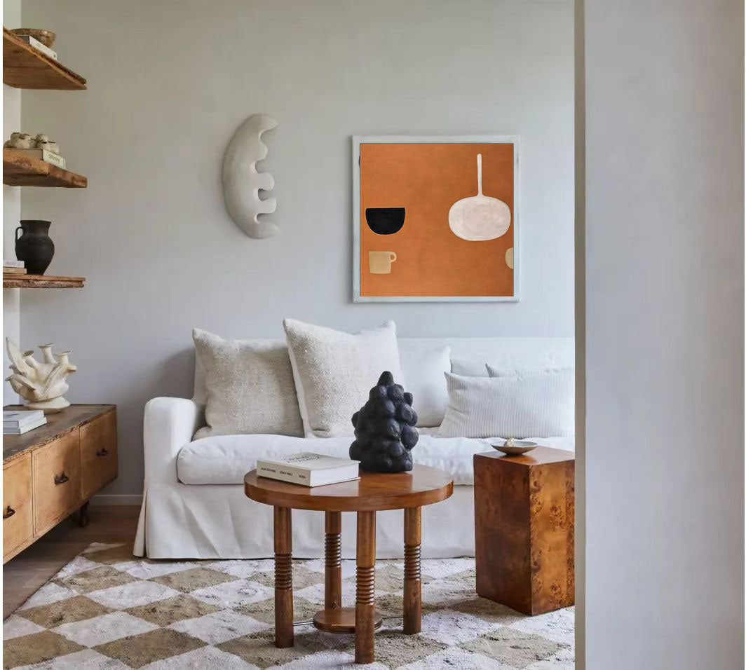 Minimalist Geometric Still Life Oil Painting