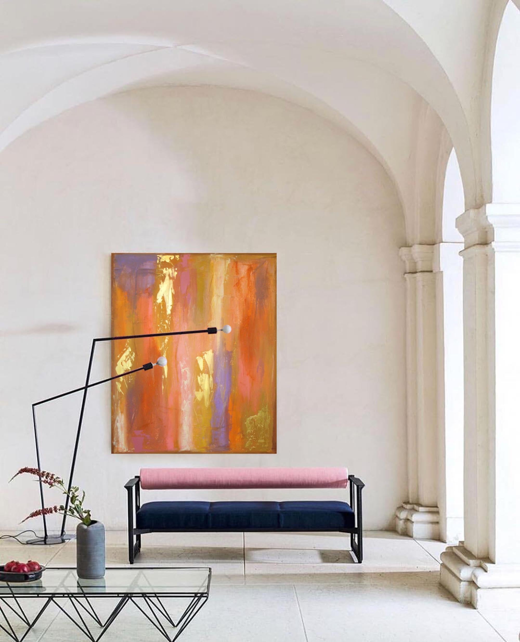 Radiant Sunset Abstract Canvas Art