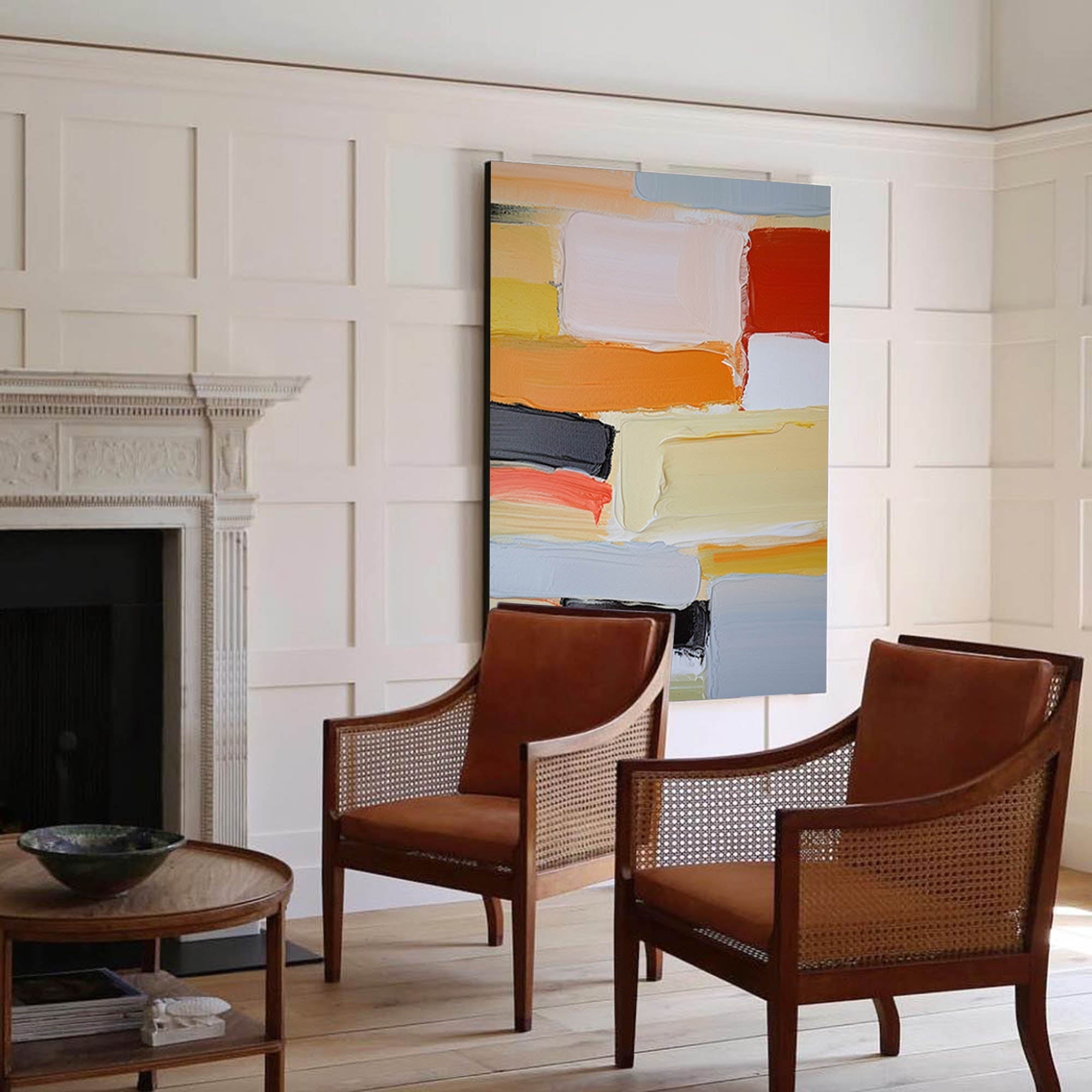 Bold Abstract Block Color Art