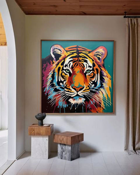 Majestic Tiger in Vibrant Hues