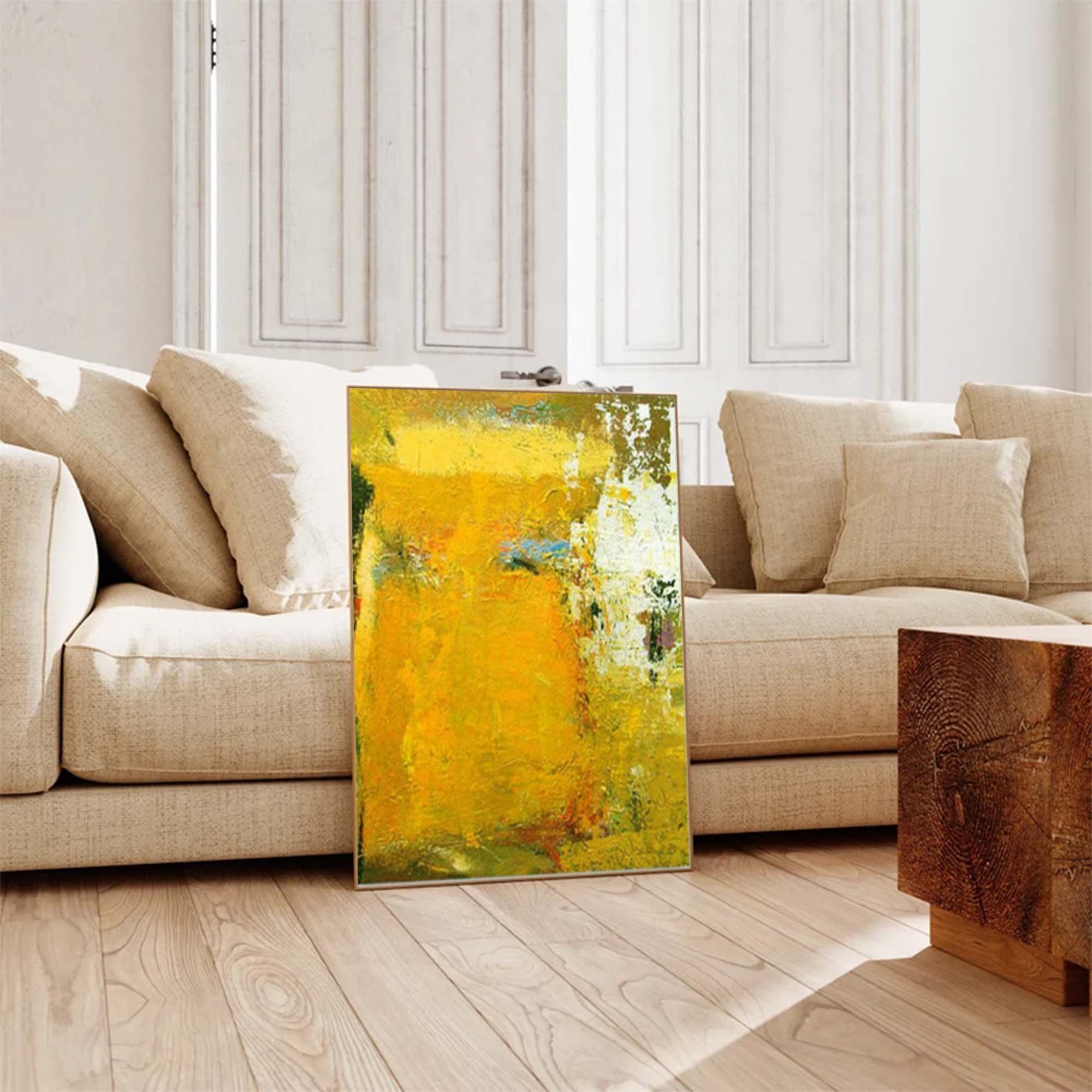 Golden Abstract Textured Canvas