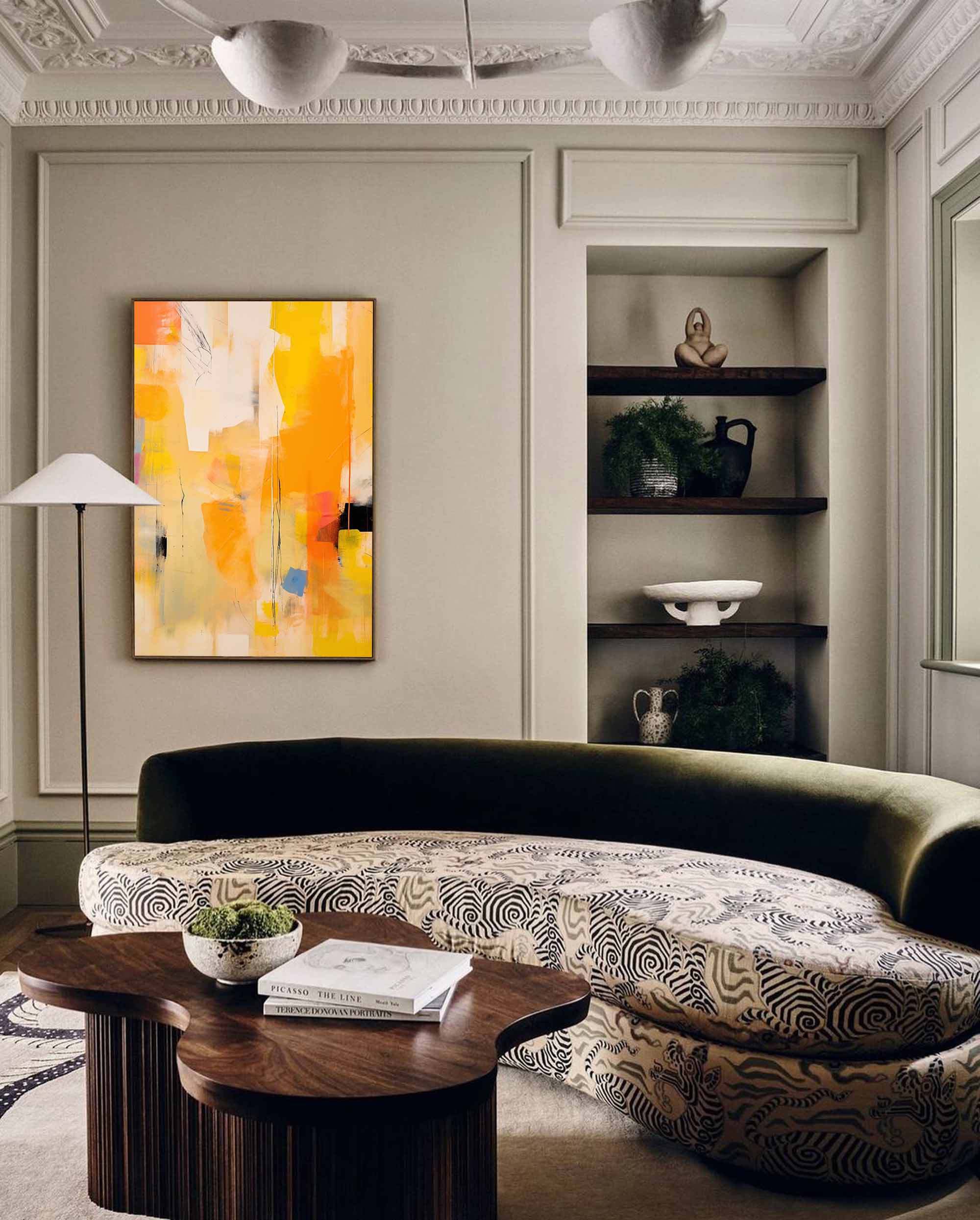 Golden Glow in Abstract Harmony