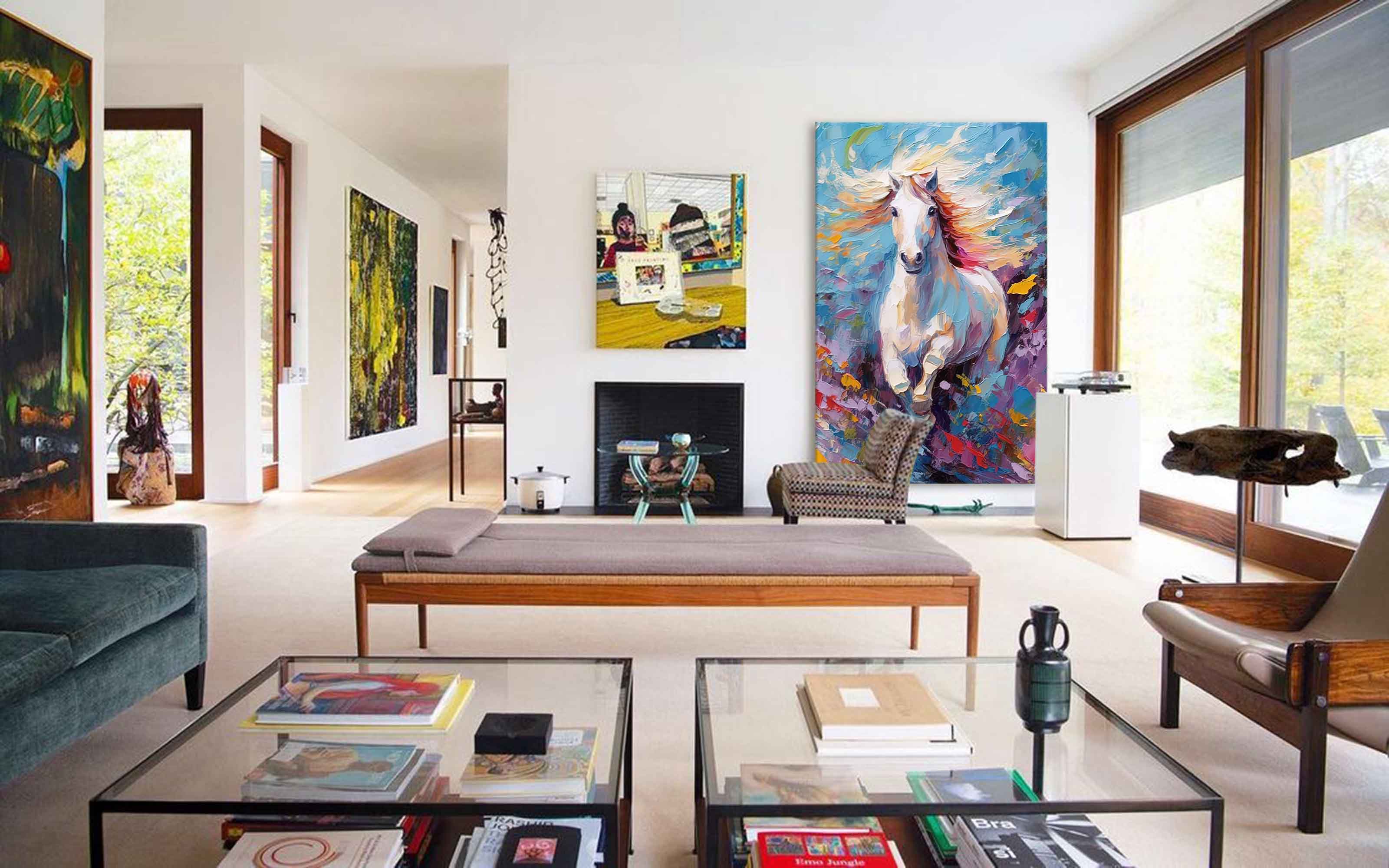 Wild Spirit – Energetic Horse Oil Painting on Canvas