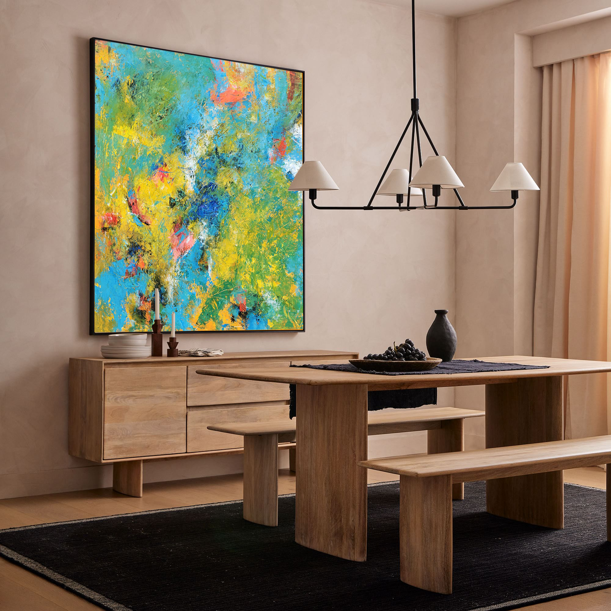 Vibrant Chaos: Abstract Color Burst