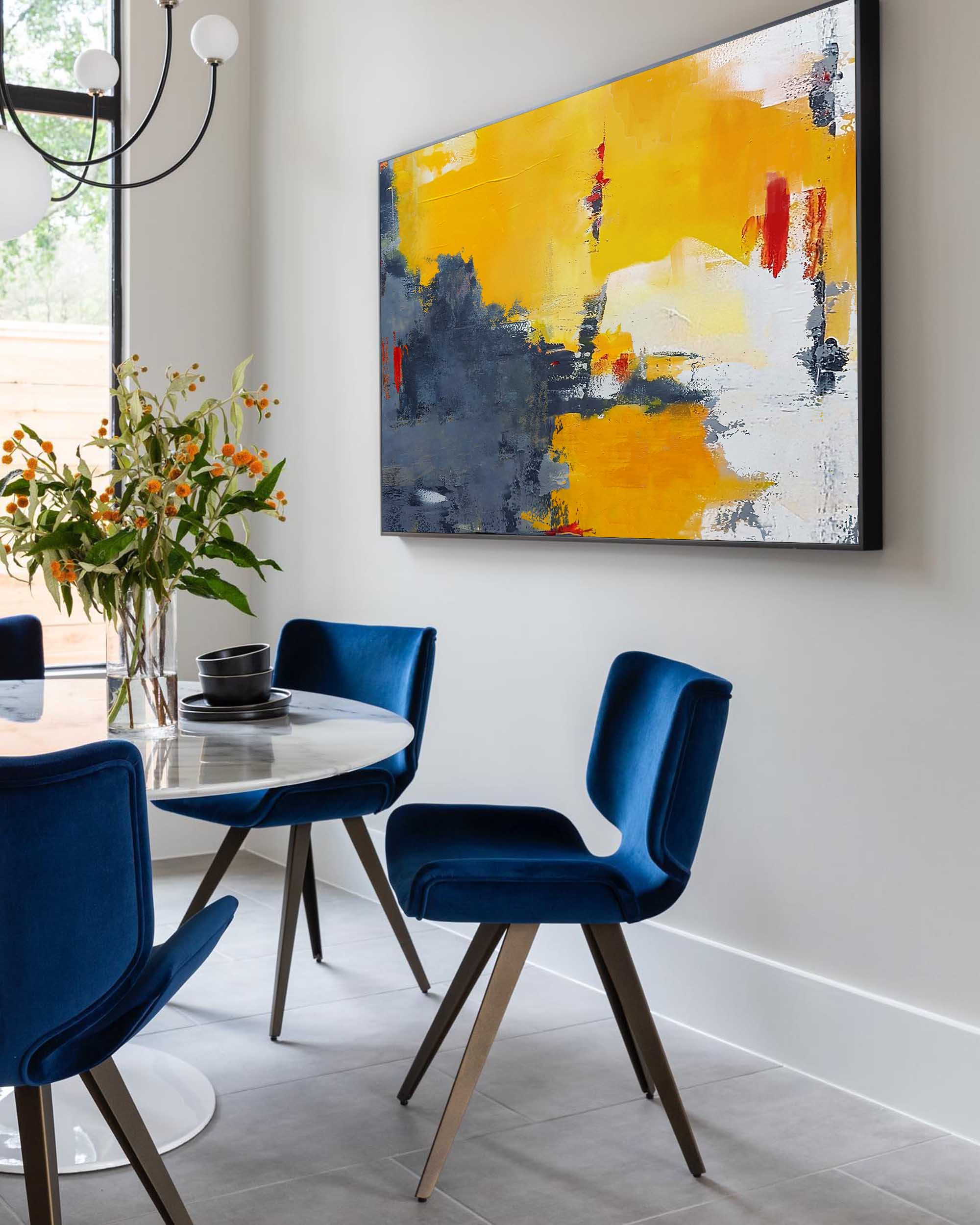 Bold Sunset Tones Abstract Art