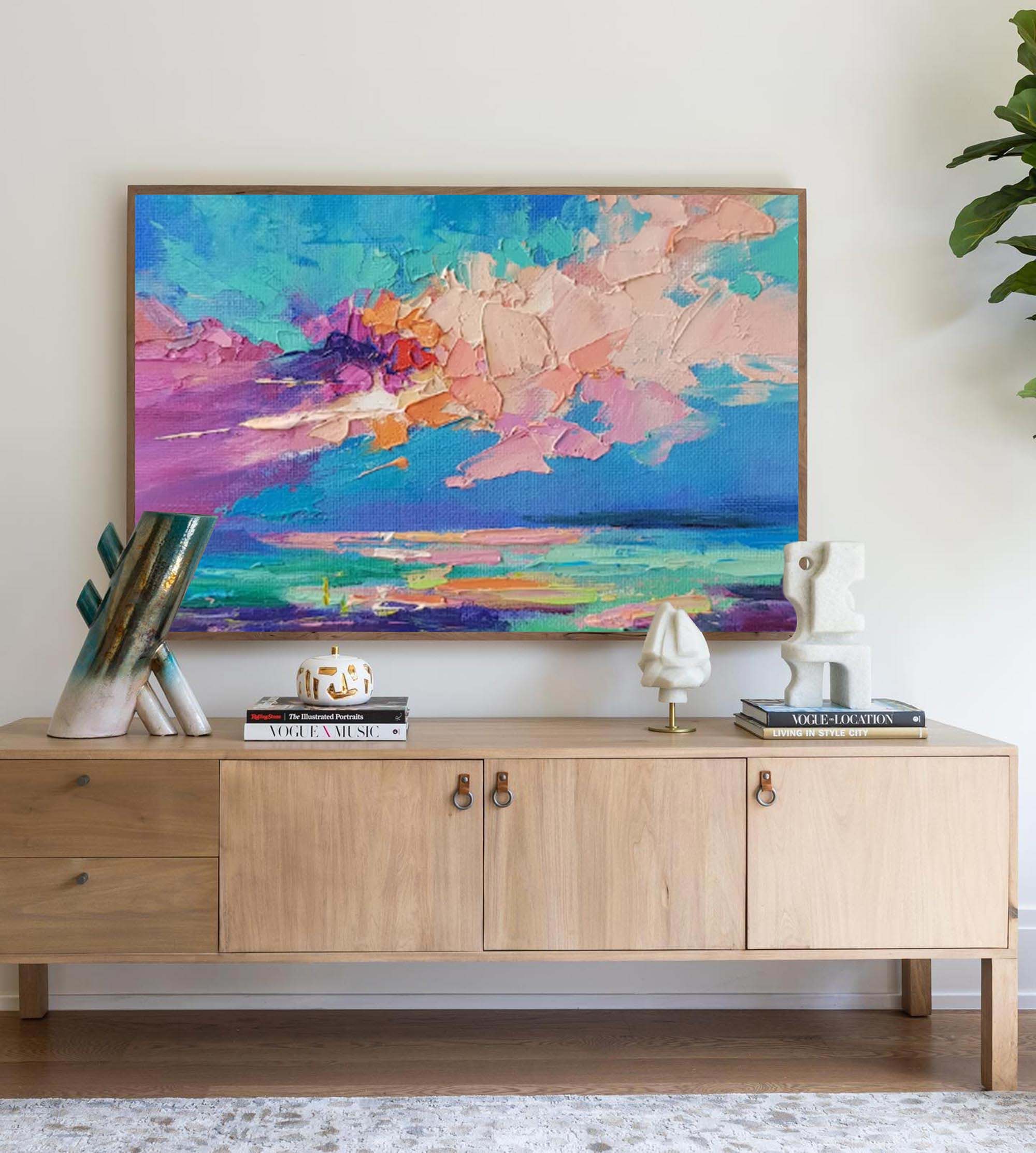 Vibrant Abstract Sky and Sea Art