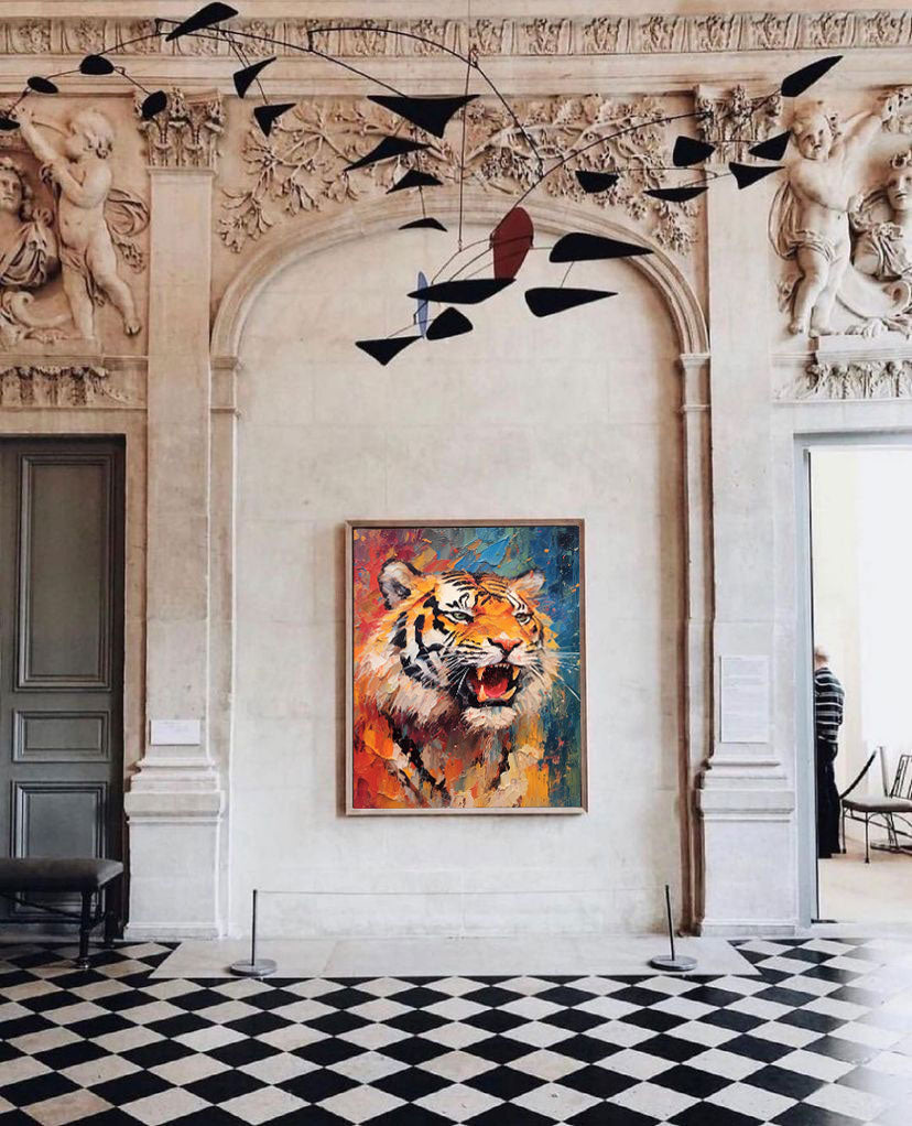 Fiery Tiger in Dynamic Colors