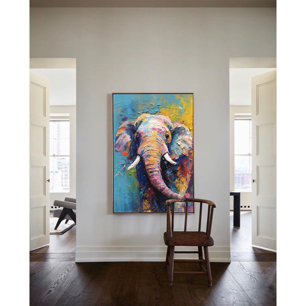 Whimsical Elephant in Vibrant Hues