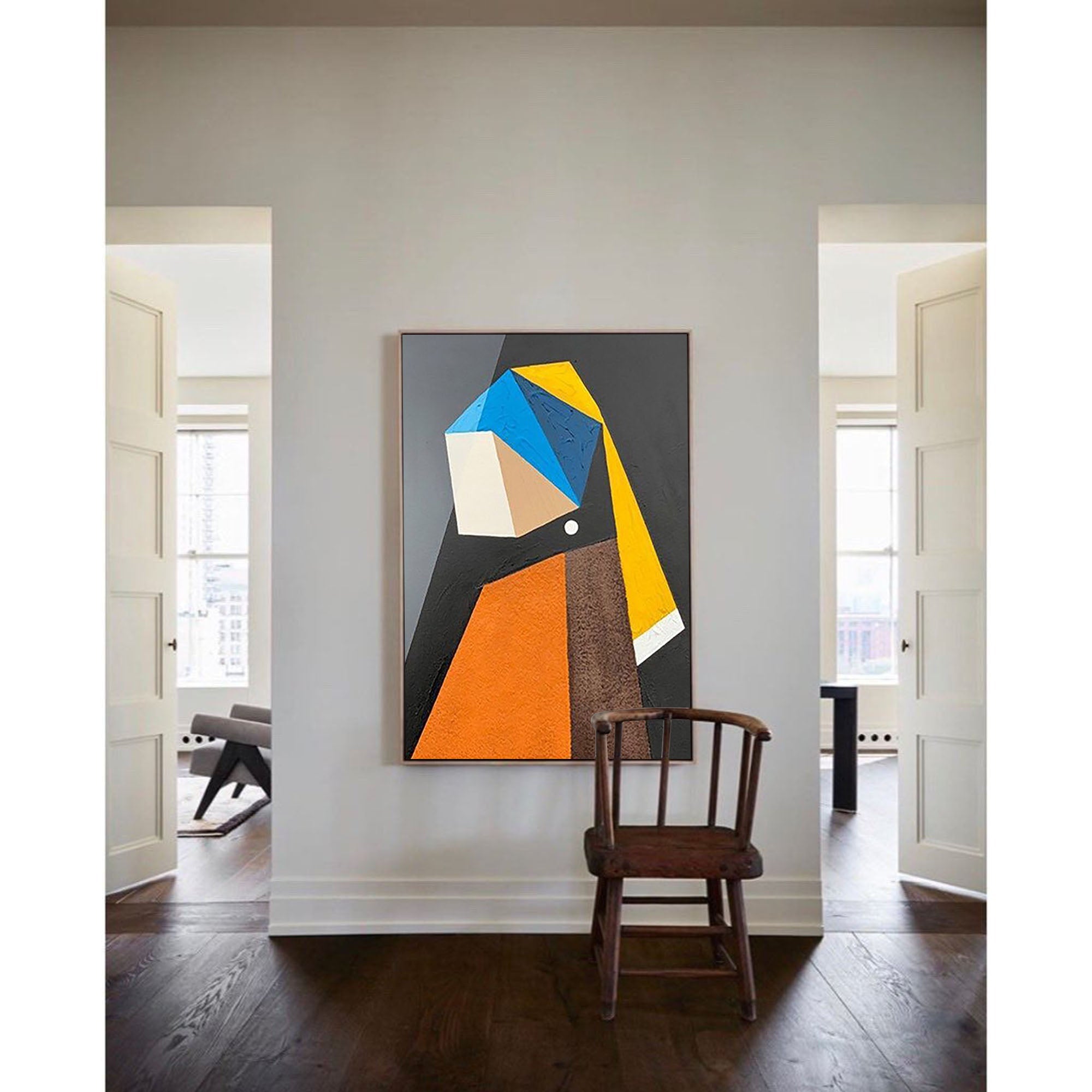 Geometric Minimalist Portrait Abstract Art
