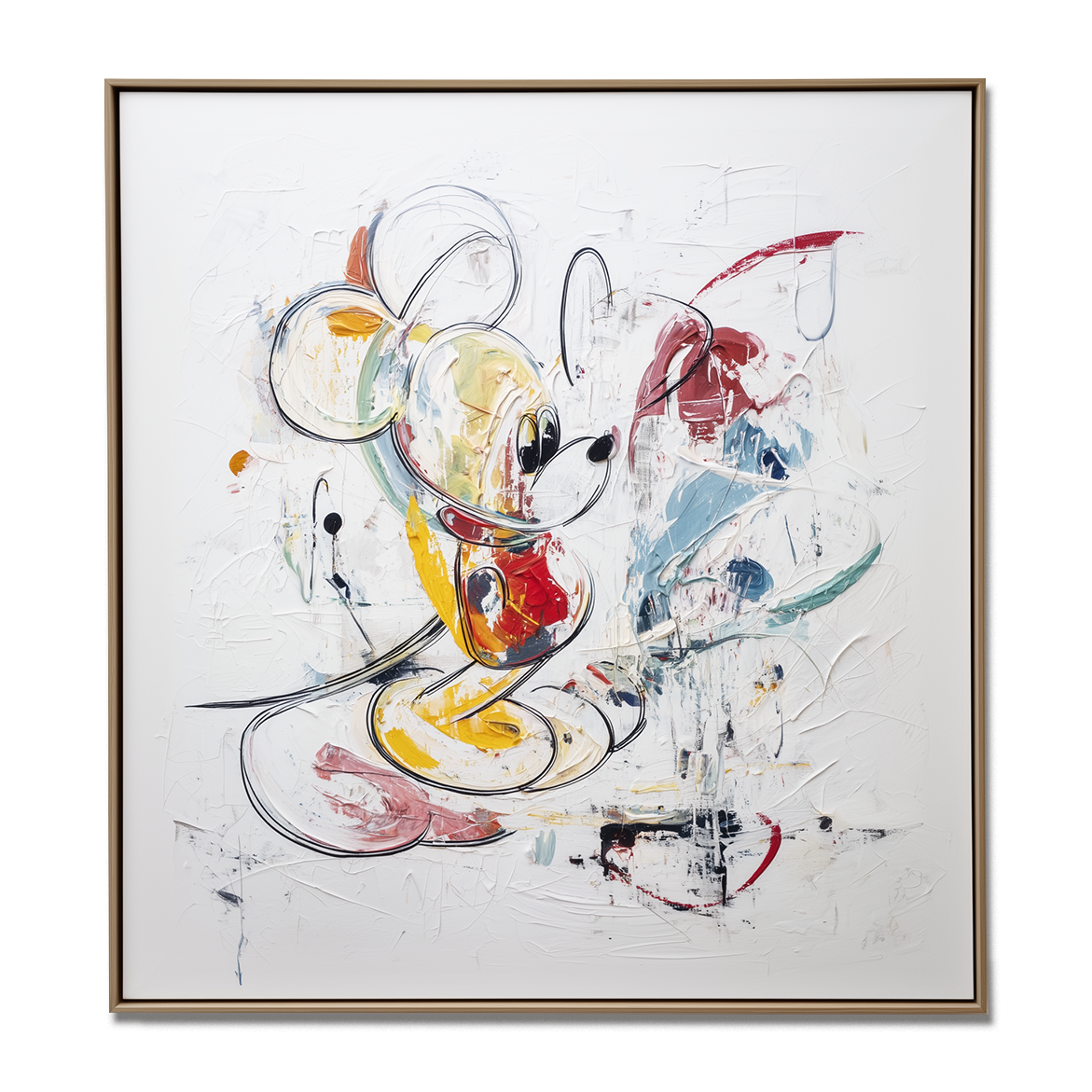 Whimsy Loop – Abstract Mouse Character Graffiti | Textured Cartoon-Inspired Wall Art