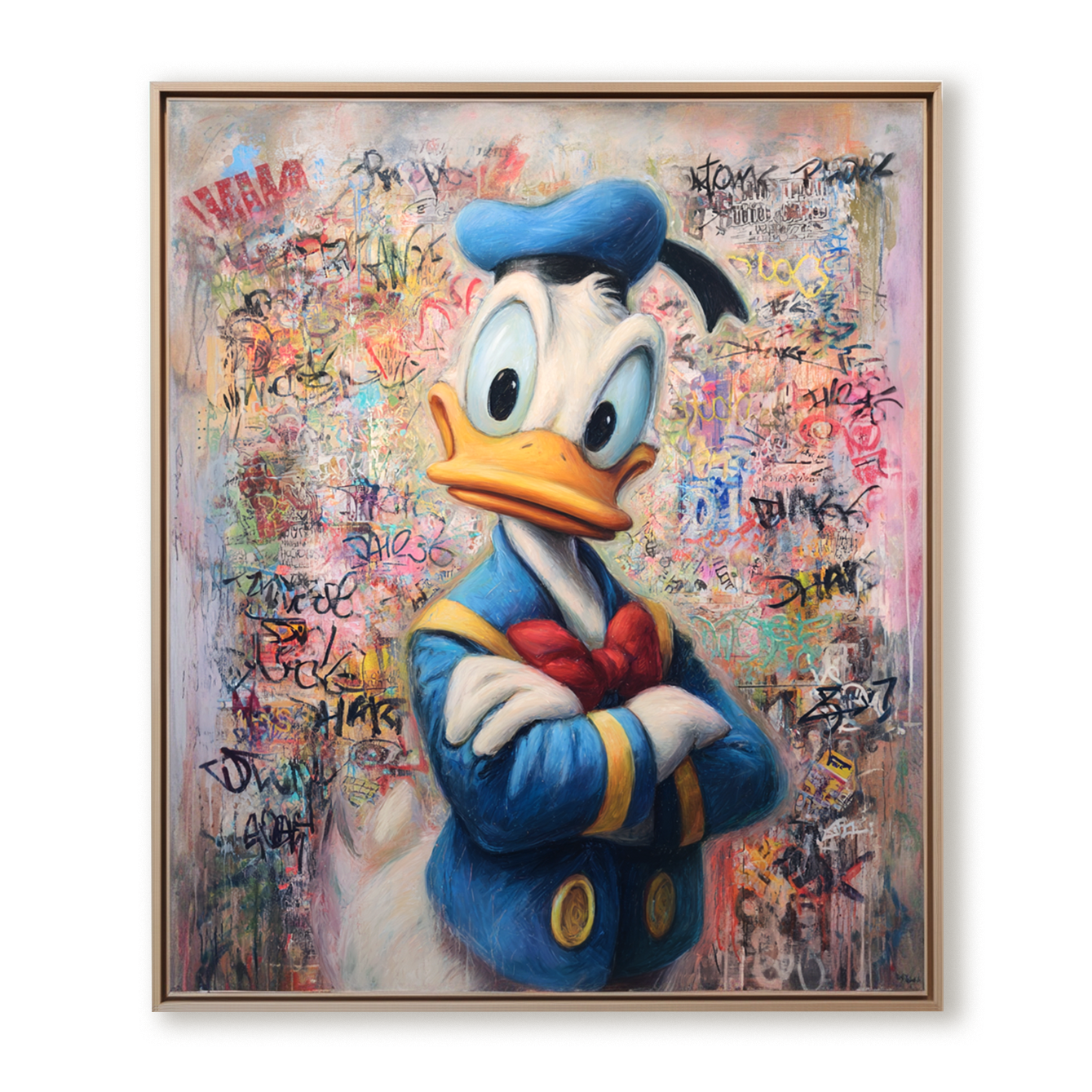 Boss Quack – Graffiti Duck Portrait Painting Urban Pop Art on Canvas