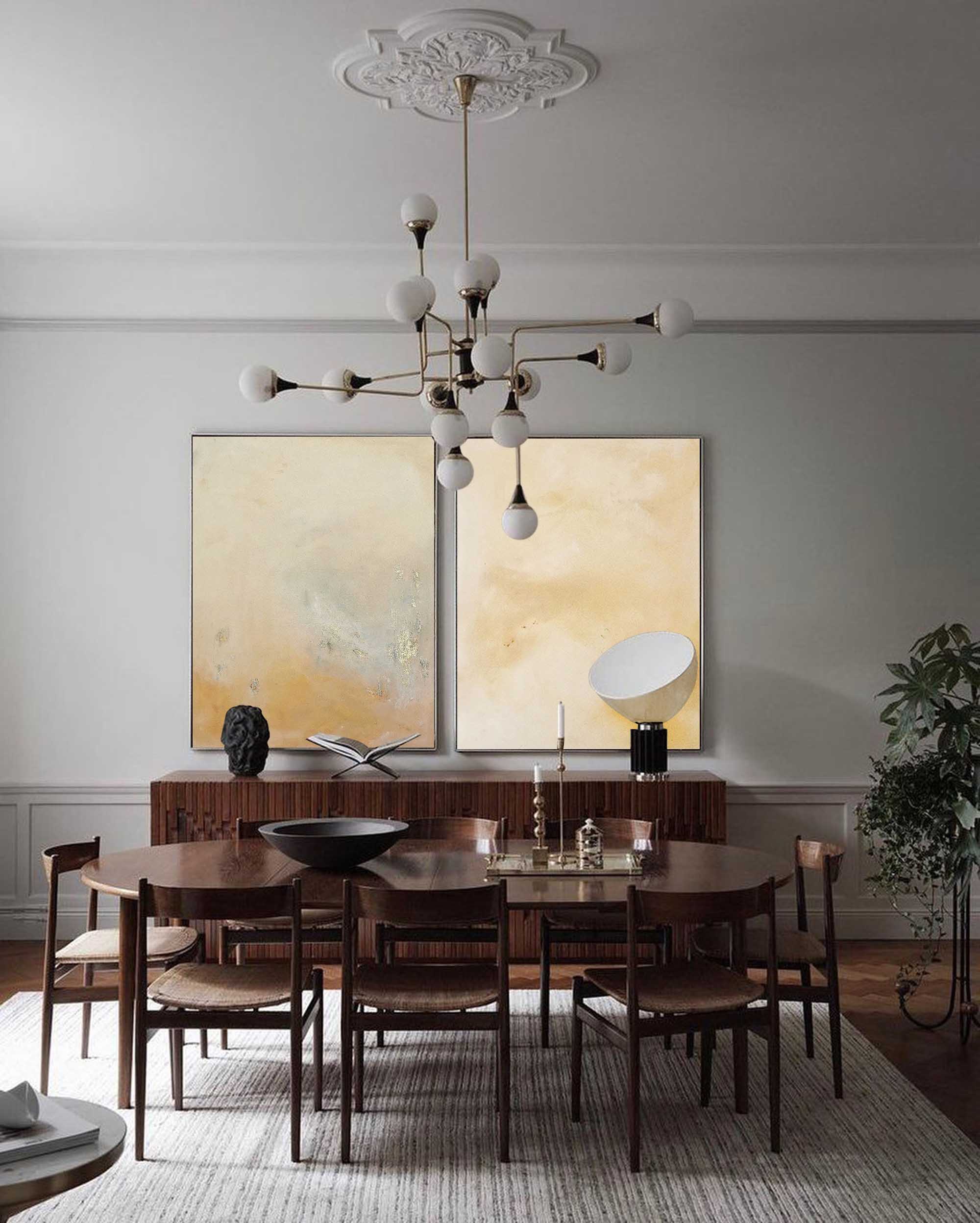 Neutral Abstract Canvas Art Set