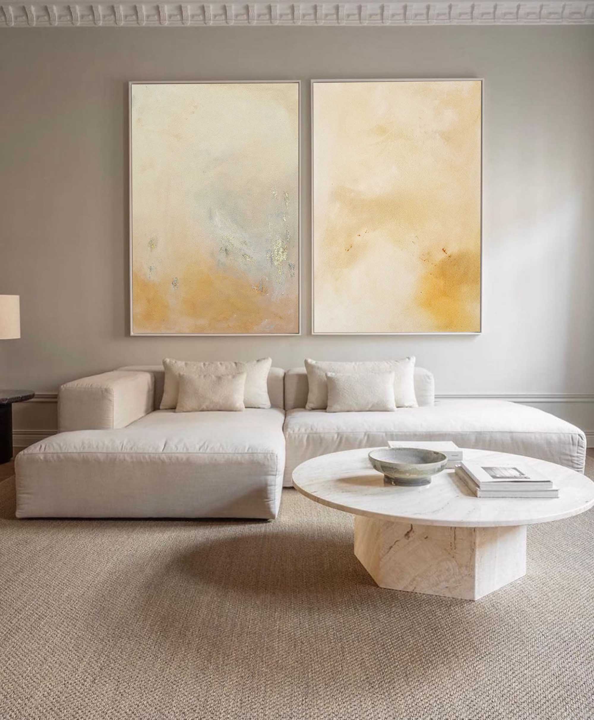 Neutral Abstract Canvas Art Set